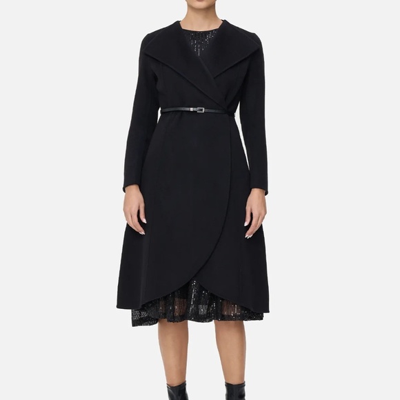 Black Wool Coat / winter jacket - Picture 1 of 5